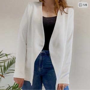 Premonition Perspective White Blazer Size 8